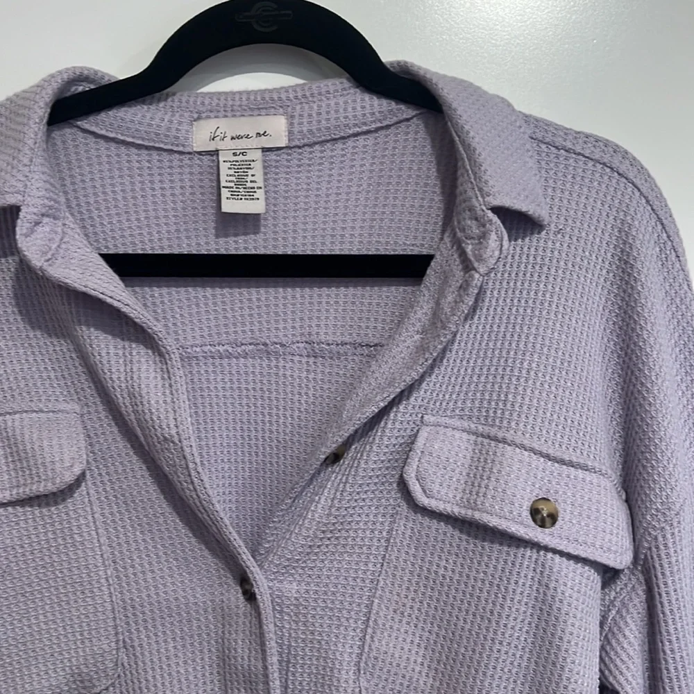 Purple waffle knit long sleeve